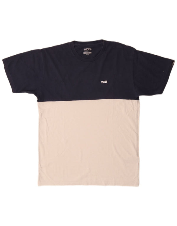 Tricou pentru bărbați Vans Classic Fit Top Medium Blue Colorblock Bumbac