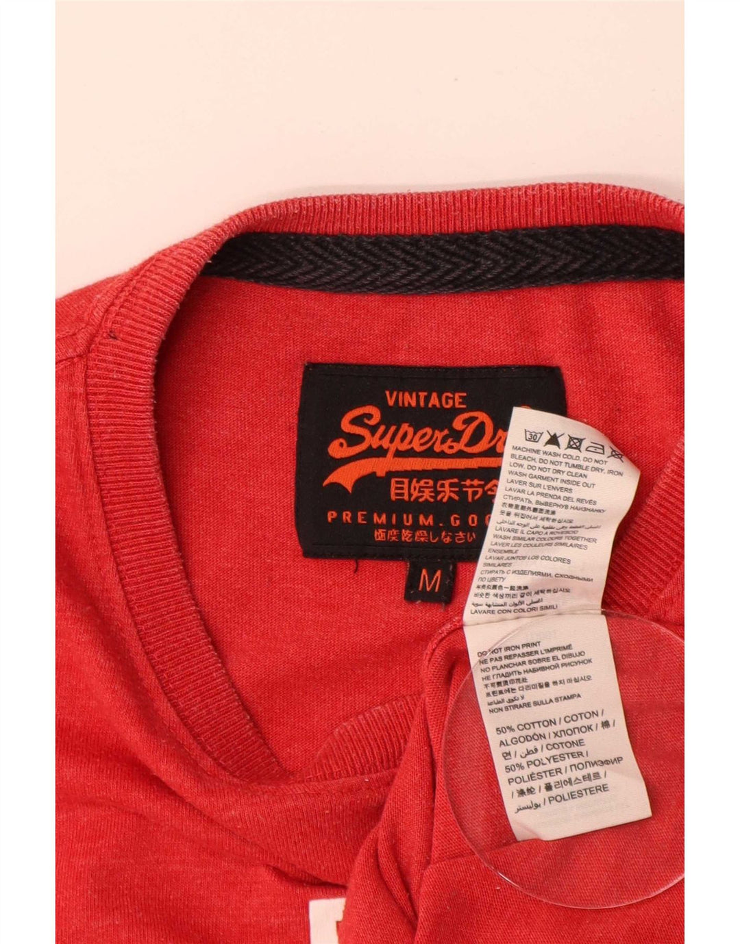 Tricou grafic pentru bărbați Superdry Top din bumbac roșu mediu