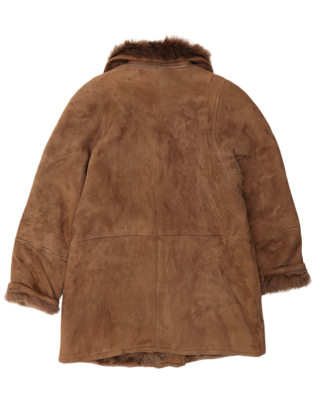 Jachetă vintage pentru femei din shearling IT 46 Large Brown Classic