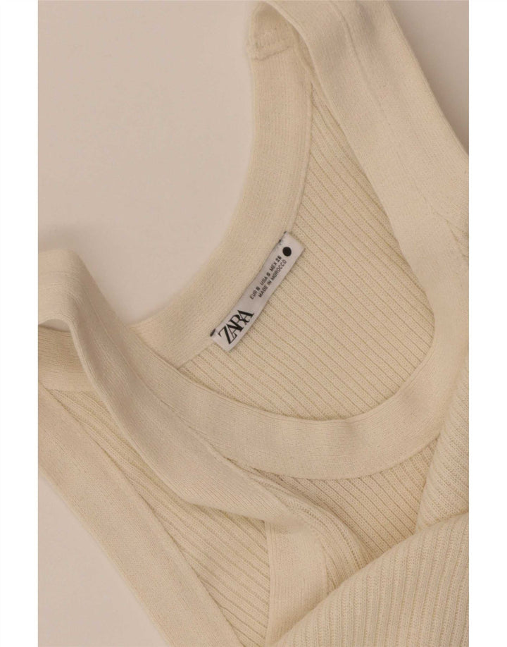 Vest Vest Top Femei Zara UK 8 Small Bej