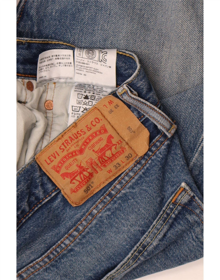 Blugi drepti pentru bărbați Levi's 501 W33 L30 Bumbac albastru