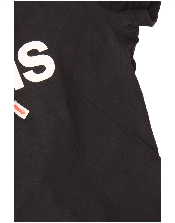 Tricou grafic ADIDAS pentru femei Top UK 8/10 Small Black Bumbac