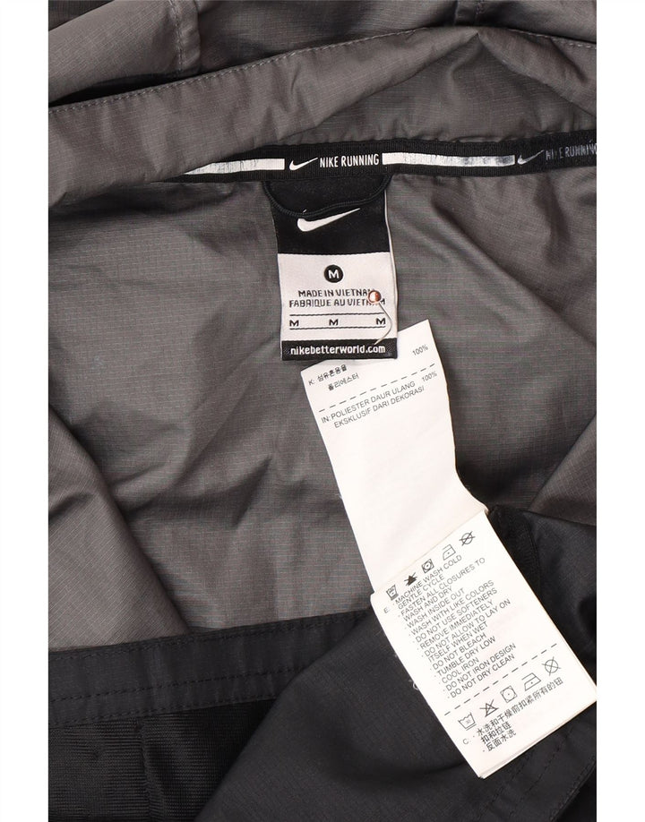 Jachetă de ploaie cu glugă NIKE pentru bărbați UK 38 Medium Black Colorblock Poliester