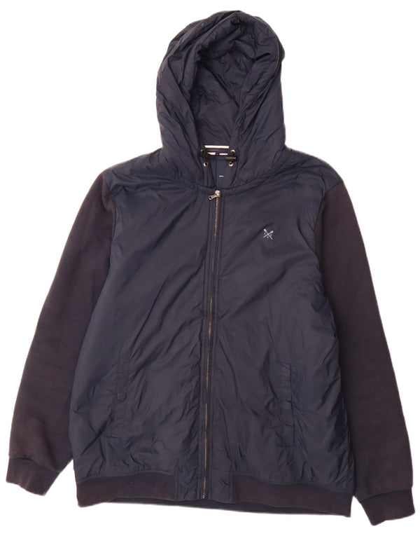Crew Clothing Jachetă căptușită cu glugă pentru bărbați UK 42 XL Bleumarin Colorblock