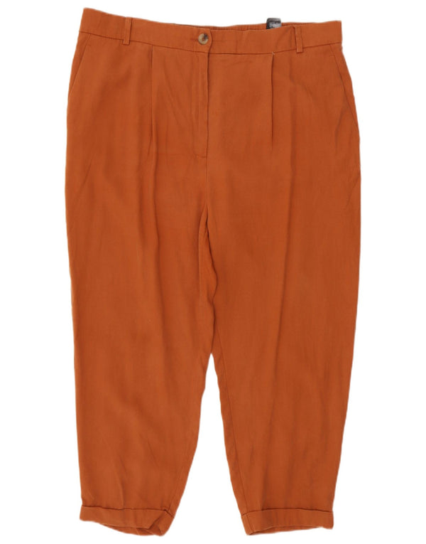 Pantaloni Capri cu talie înaltă pentru femei Marks & Spencer UK 16 Large W36 L23 Maro