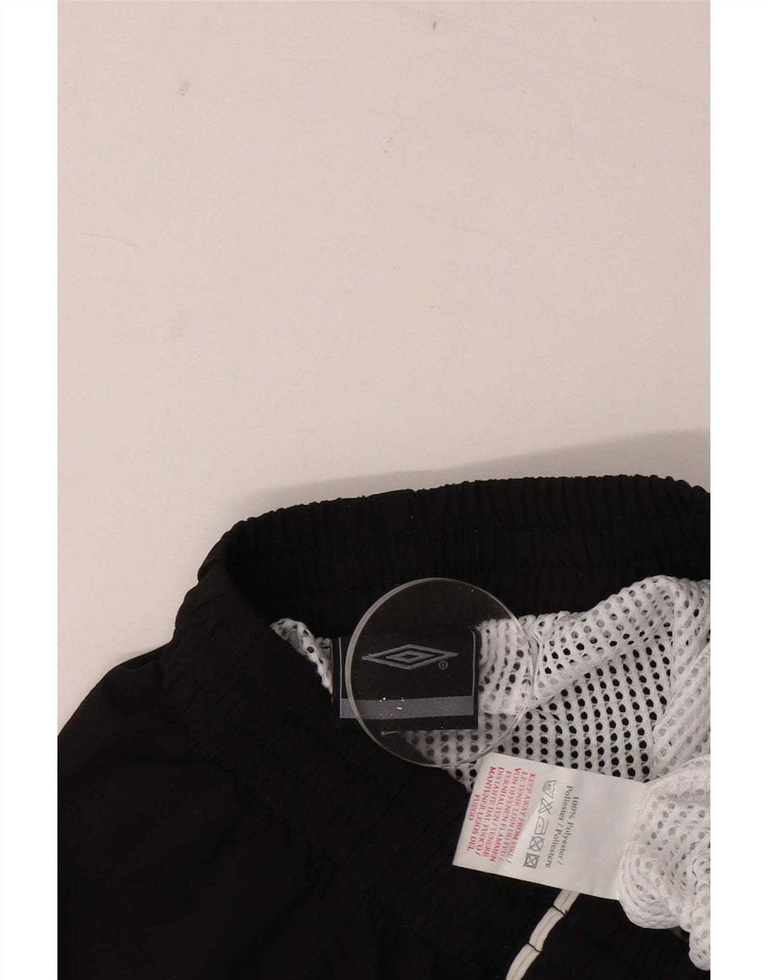 Pantaloni scurți sport grafic Umbro pentru bărbați, poliester mediu negru