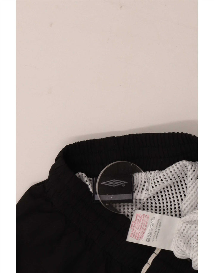 Pantaloni scurți sport grafic Umbro pentru bărbați, poliester mediu negru
