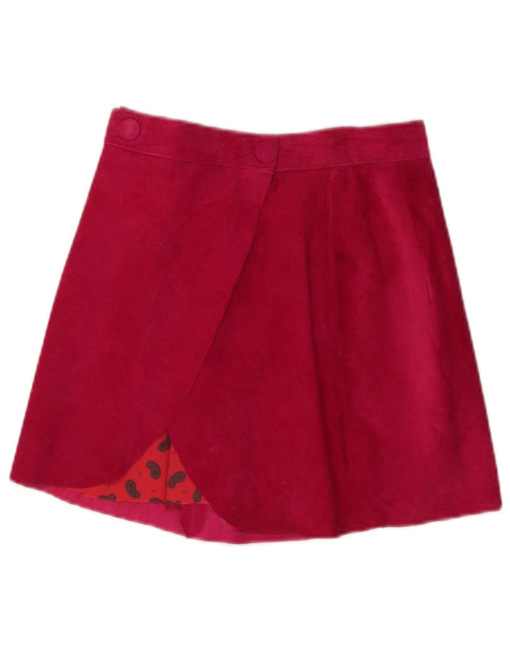 Fusta Dama Vintage din piele intoarsa W24 XS roz
