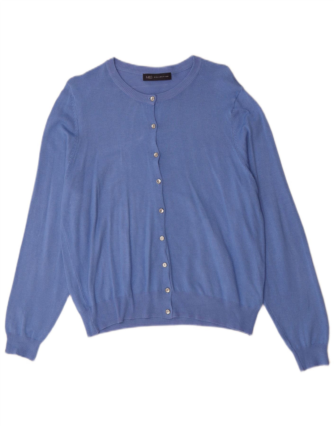 Pulover cardigan pentru femei Marks & Spencer UK 16 mare, albastru, viscoză