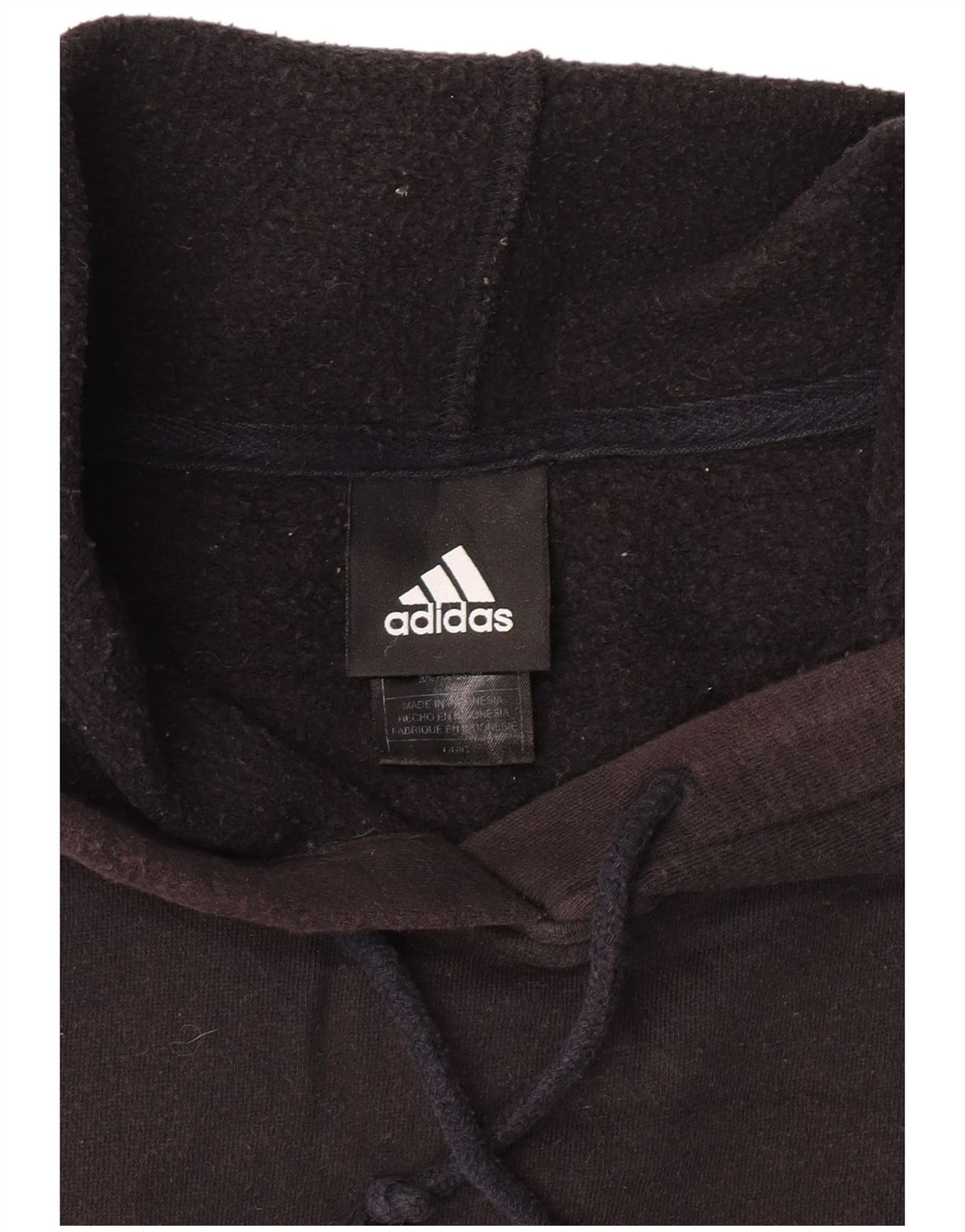 Pulover cu glugă grafic ADIDAS pentru bărbați, bumbac mare, negru