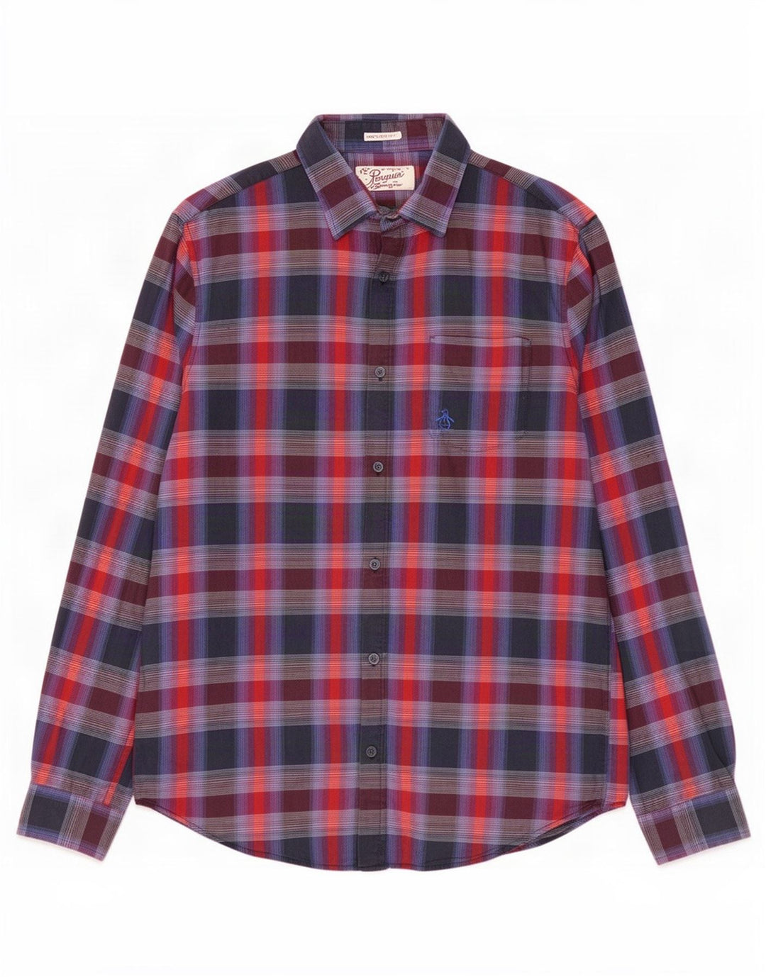 Cămașă pentru bărbați Penguin Heritage Slim Fit, mare, multicoloră