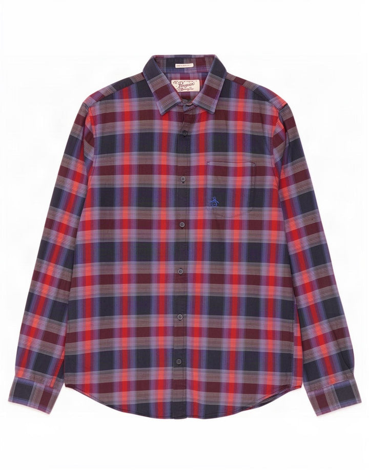 Cămașă pentru bărbați Penguin Heritage Slim Fit, mare, multicoloră