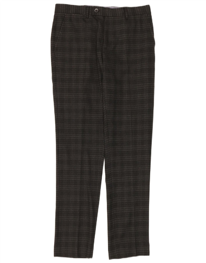 Pantaloni slim pentru bărbați Penguin L30 L32 Poliester cu carouri gri