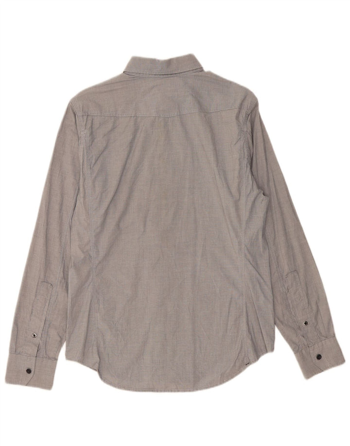 Cămașă G-Star pentru bărbați, bumbac, gri mediu