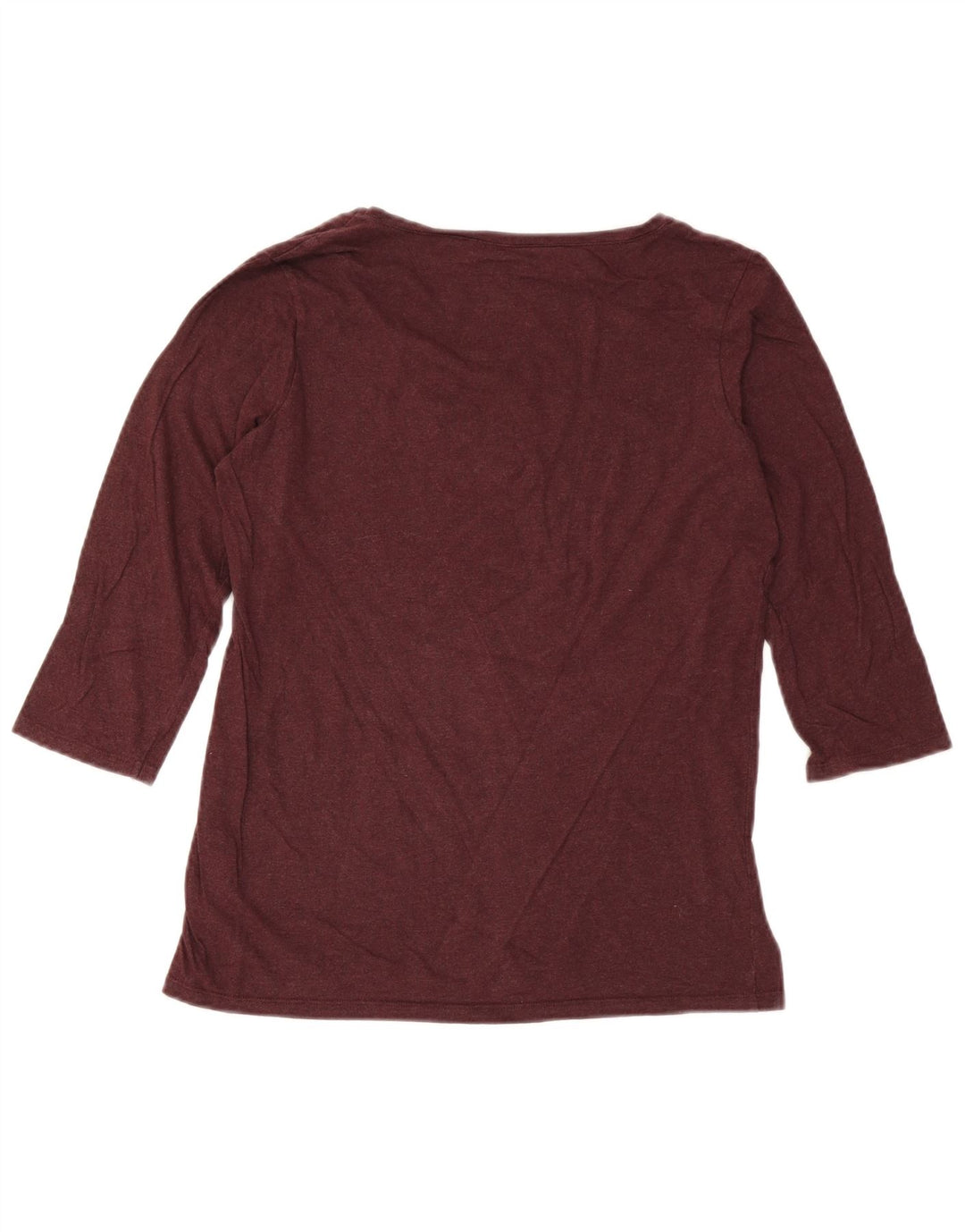 Fat Face pentru femei Top cu mâneci 3/4 UK 14 Medium Burgundy Bumbac