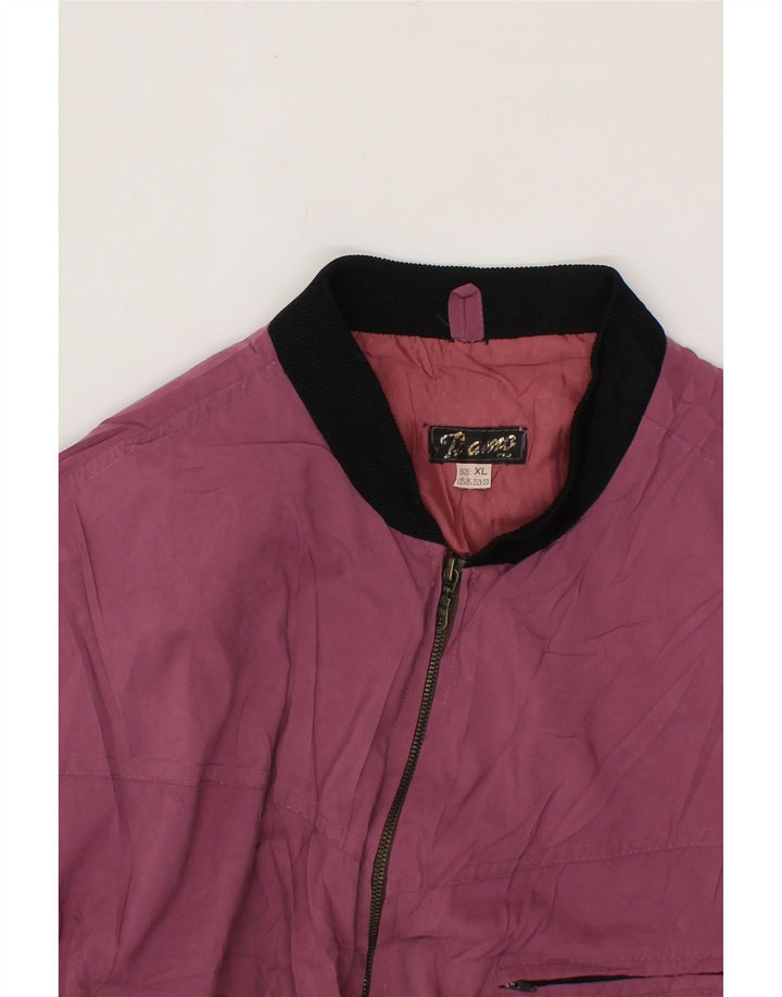 VINTAGE Mens Bomber Jacket UK 42 XL Purple Vintage Vintage and Second-Hand Vintage from Messina Hembry 
