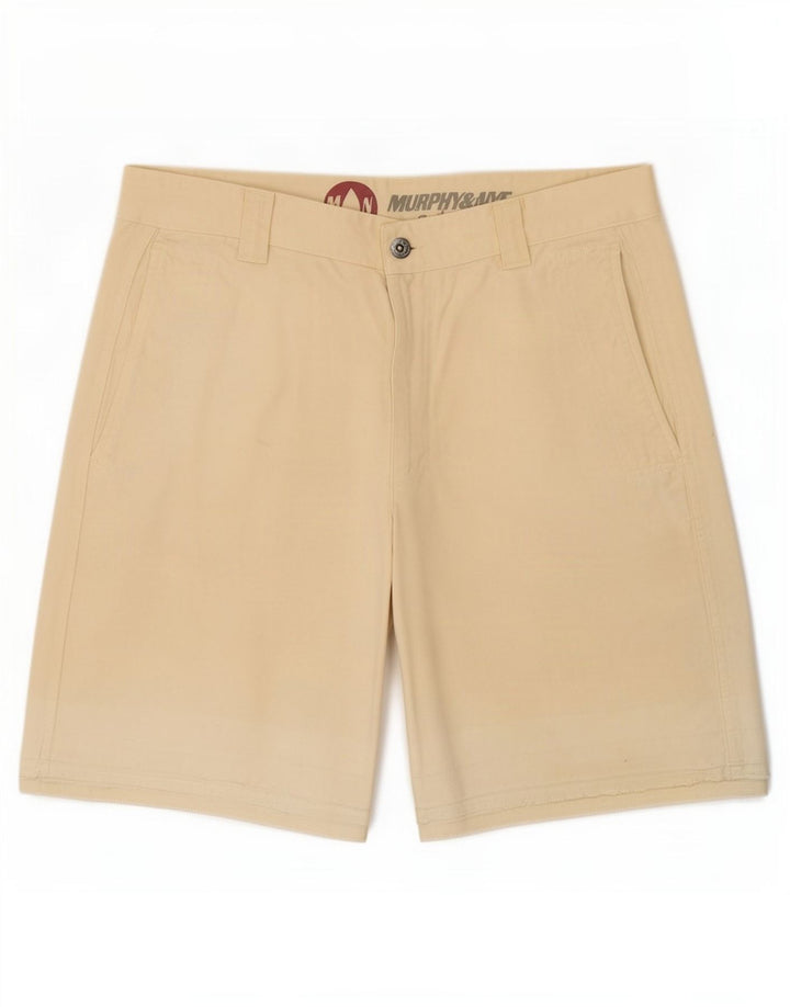 Murphy & Nye Pantaloni scurți chino pentru bărbați Medium W33 Bej Bumbac