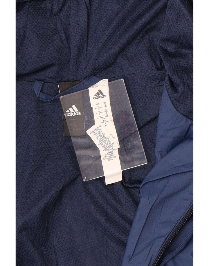 Jachetă de trening cu glugă ADIDAS pentru bărbați UK 36 Poliester bleumarin mic