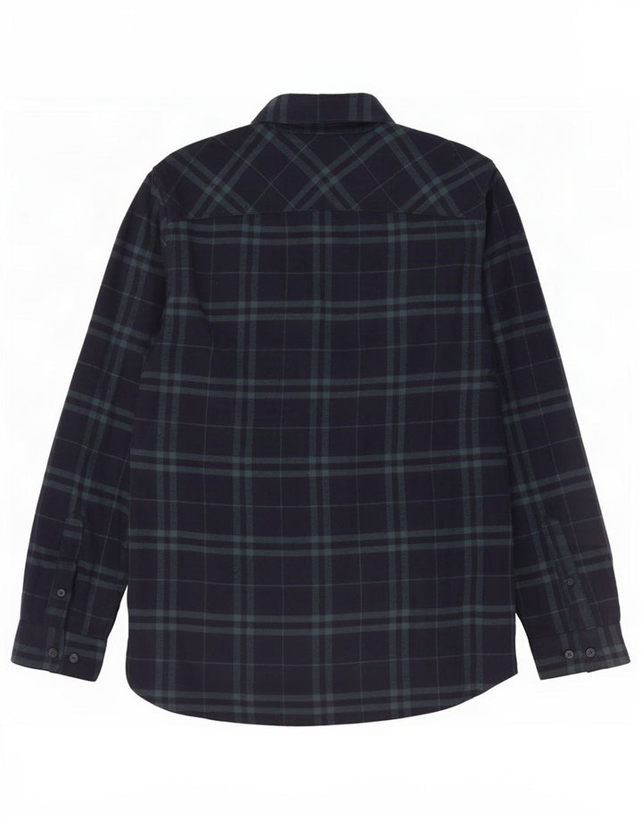 Cămașă Jack Wills pentru bărbați, cu tăiere clasică, din flanel, din bumbac cu carouri, albastru bleumarin