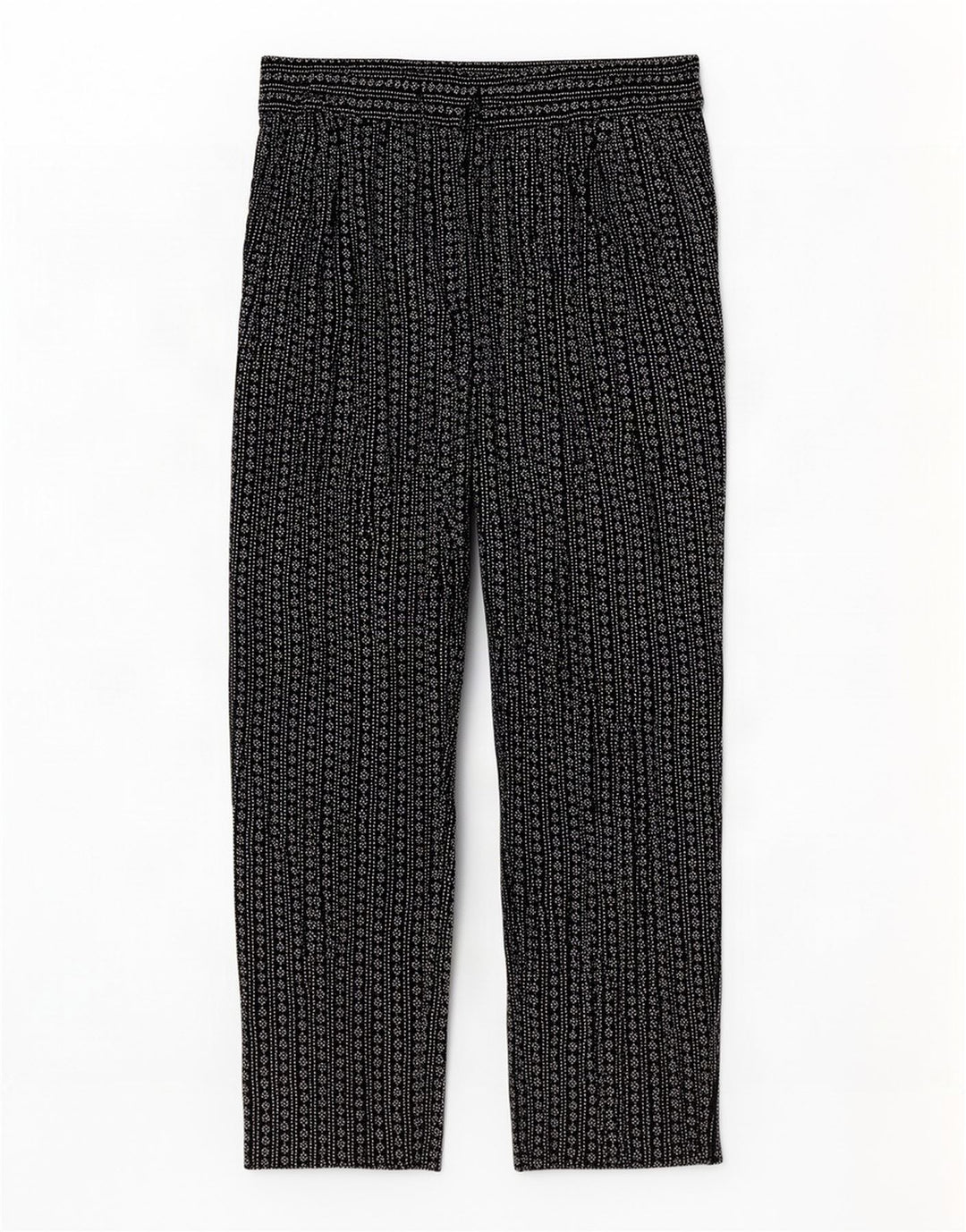 Marks & Spencer Pantaloni tăiați cu model abstract pentru femei UK 14 Large W34 L2
