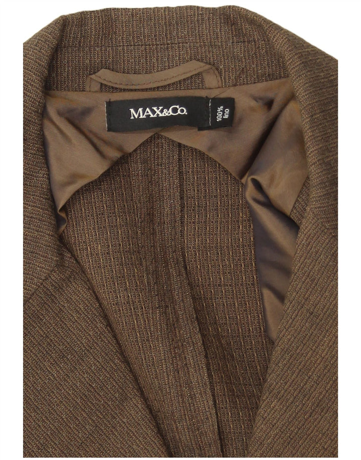 Blazer pentru femei Max & Co. Jachetă cu 2 nasturi UK 14 in maro mediu