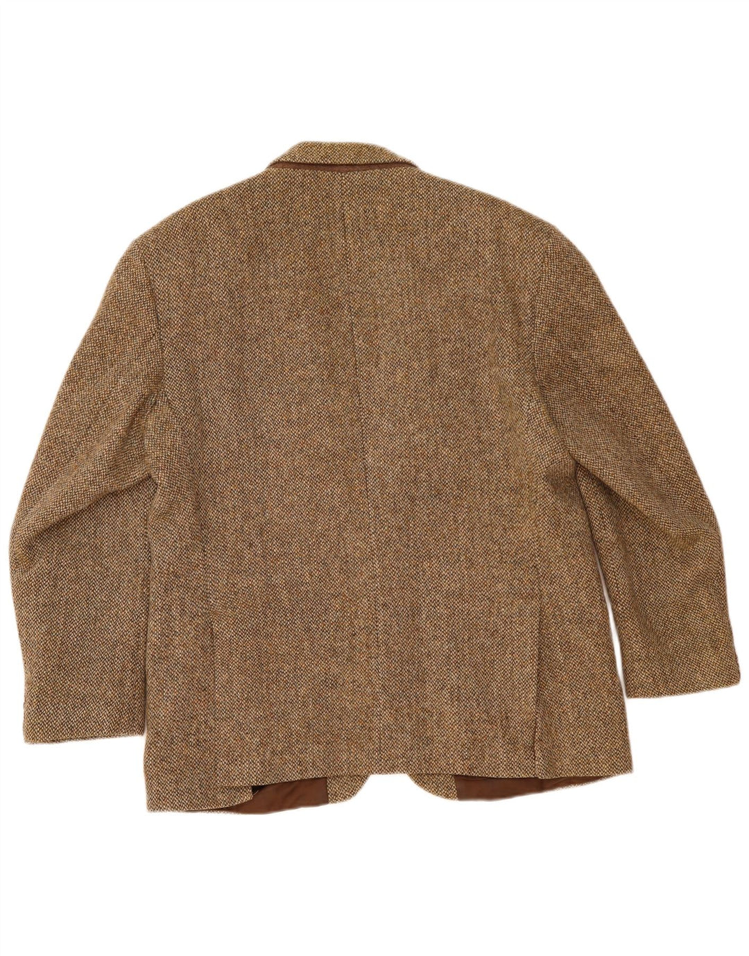 Jachetă pentru bărbați Harris Tweed cu 2 nasturi, UK 40, lână maro mare