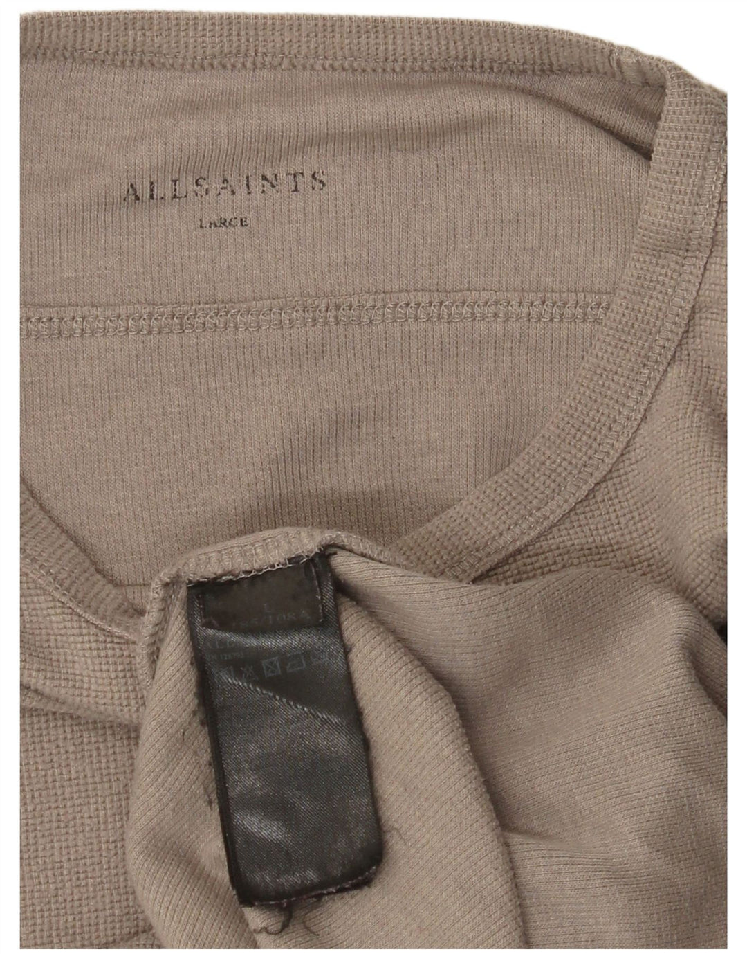 All Saints Top pentru bărbați cu mânecă lungă, mare, gri, poliester
