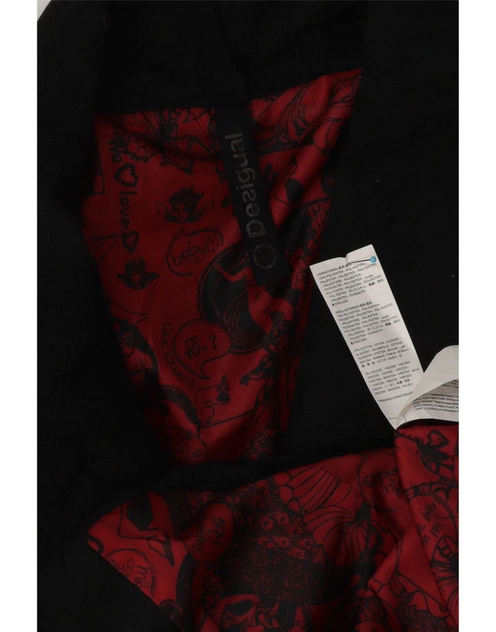 Jachetă pentru femei Desigual Graphic cu 3 nasturi EU 46 XL Negru Floral