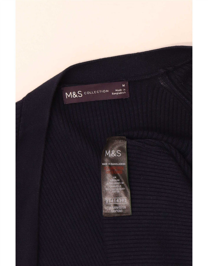 Pulover cardigan cu paragate pentru femei Marks & Spencer UK 14 Medium Bleumarin
