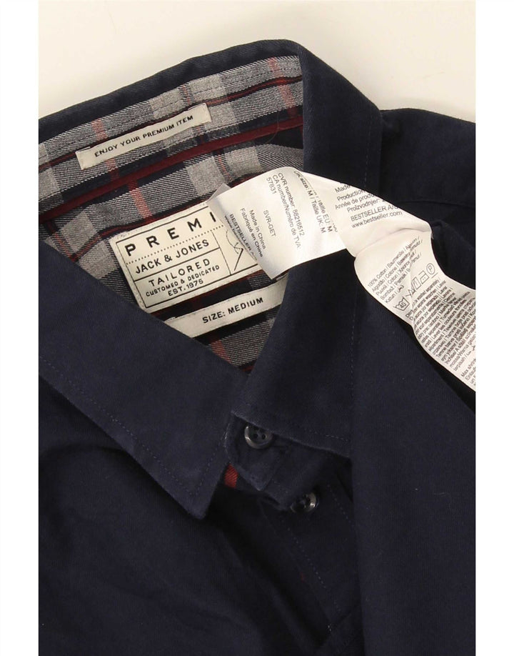 Cămașă croită pentru bărbați Jack & Jones, bumbac mediu bleumarin