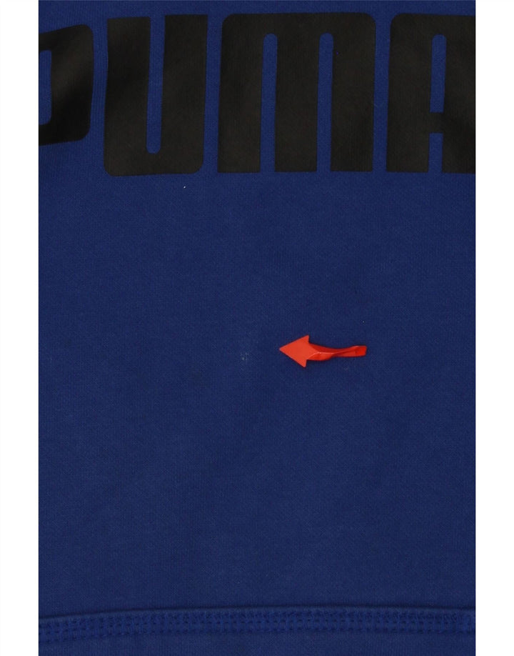 Pulover cu glugă grafic PUMA pentru bărbați, bumbac mic, albastru