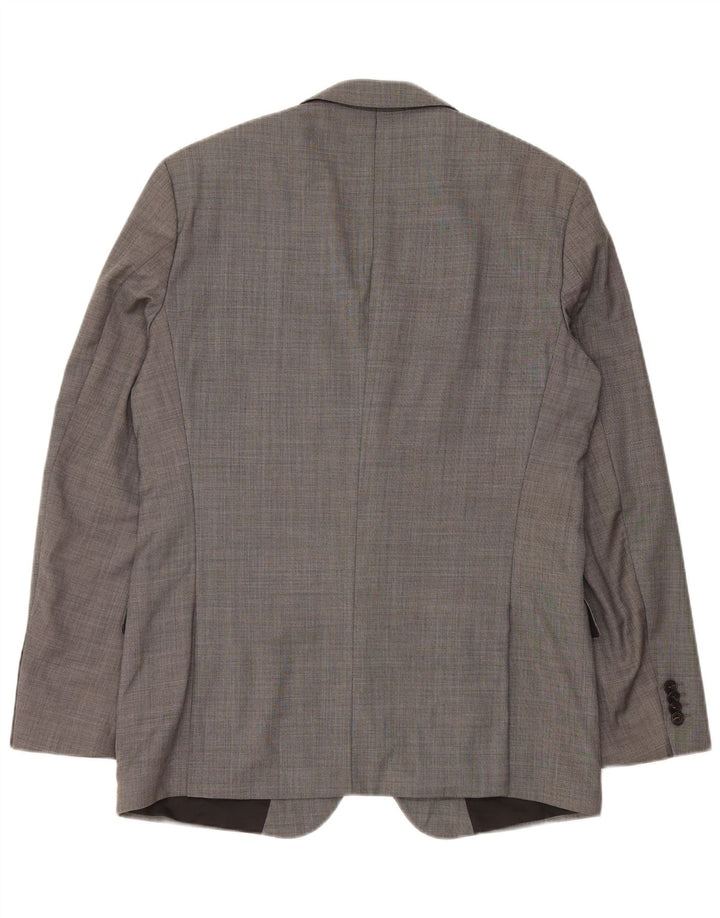 Blazer pentru bărbați HUGO BOSS cu 2 nasturi EU 50 Lână virgină mare, gri