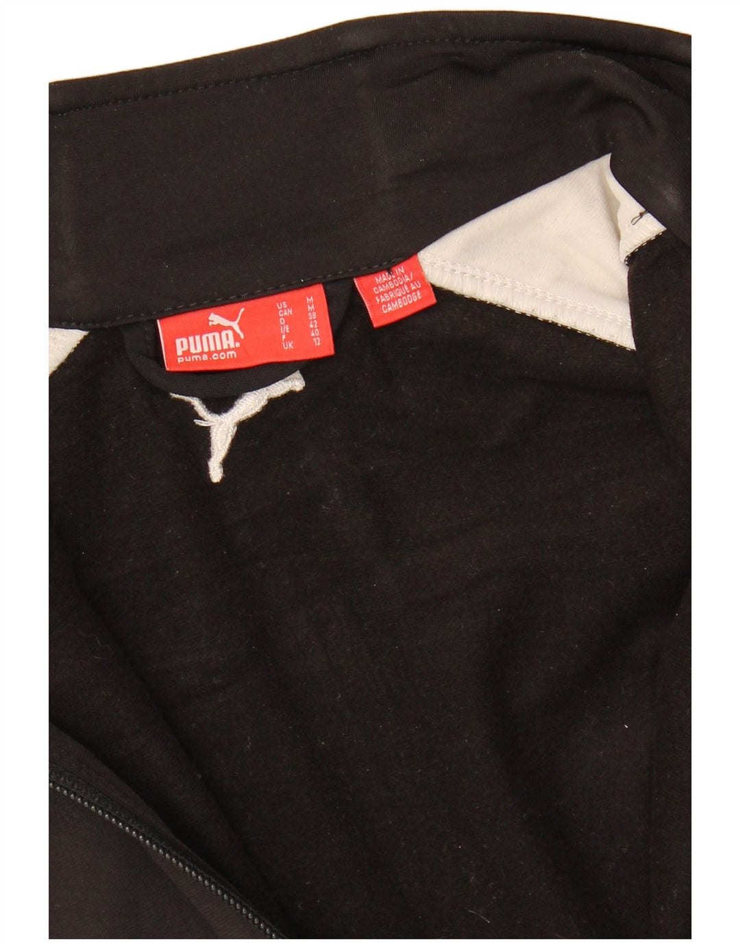 PUMA Womens Tracksuit Top Jacket UK 12 Medium  Black Polyester