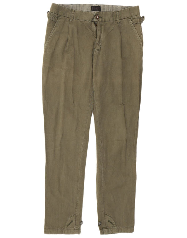 Pantaloni chino slim pentru femei Diesel L27 L29 bumbac verde