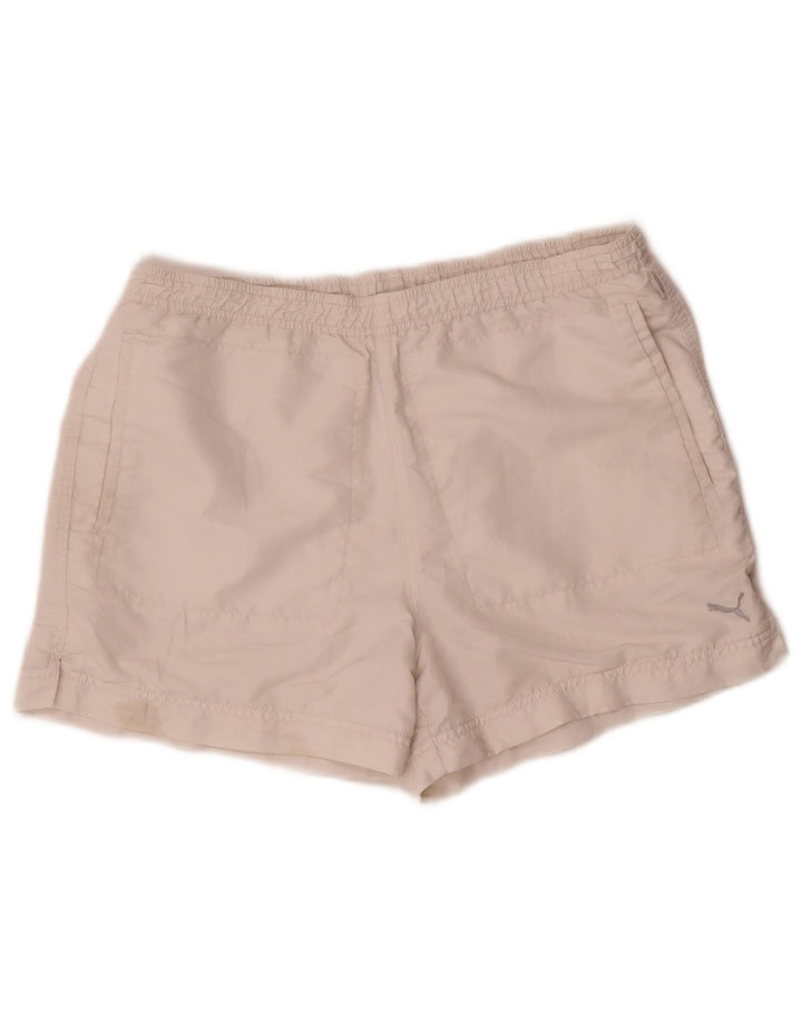 Pantaloni scurti sport Puma pentru femei UK 12 Medium White Poliester