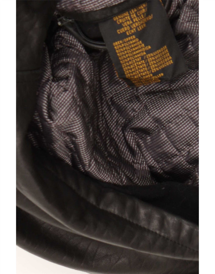 Jachetă de piele pentru bărbați Trapper IT 50 Large Black