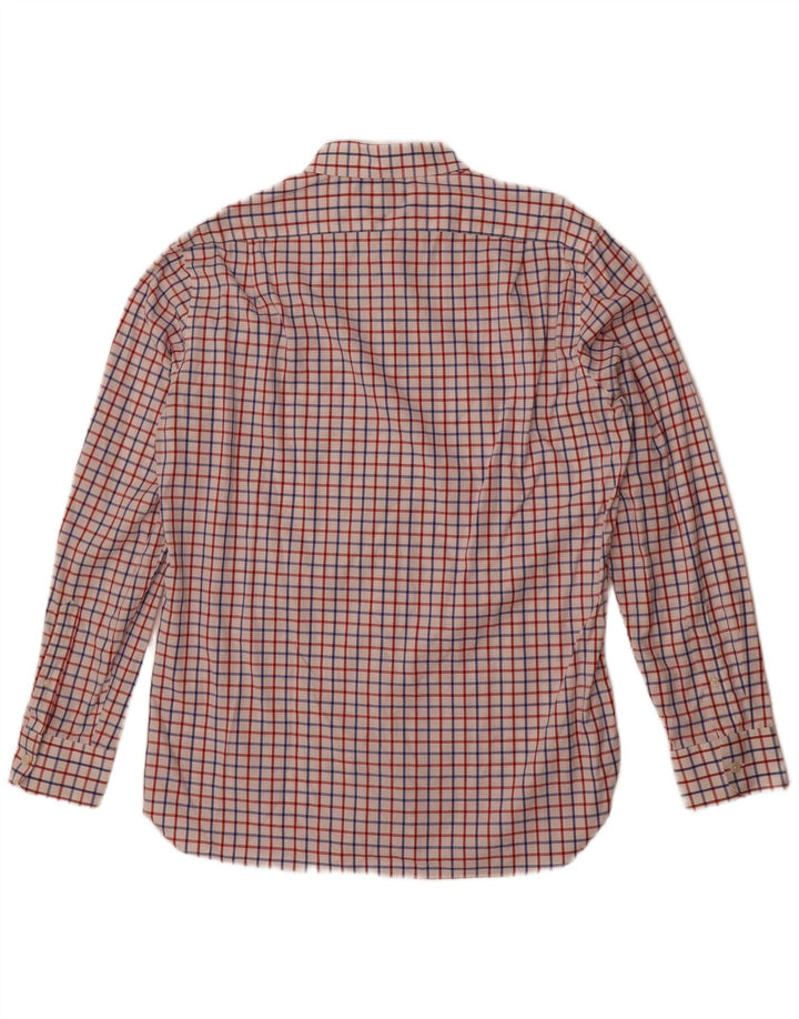 Cămașă Thompson pentru bărbați J. Crew Mărimea 16 16 1/2 mare, carouri albe