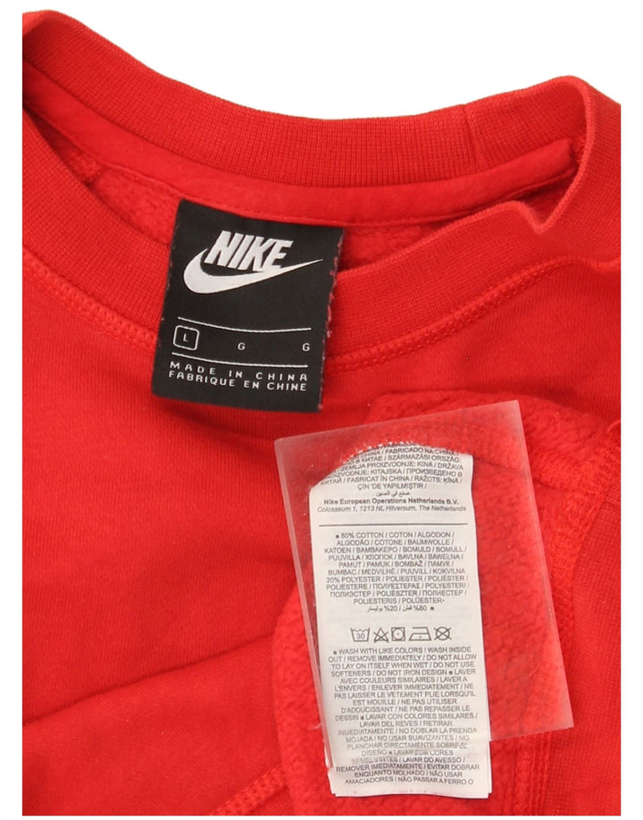 Pulover NIKE pentru femei oversized Crop Graphic Pulover UK 16 Large Red