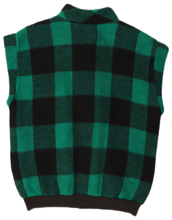 Gilet Vintage pentru bărbați UK 40 Large Green Gingham