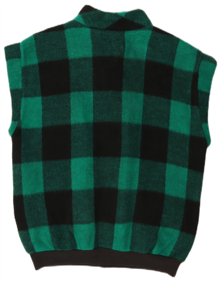 Gilet Vintage pentru bărbați UK 40 Large Green Gingham