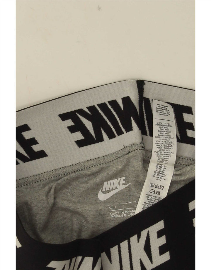 Leggings grafic Nike pentru femei UK 10, bumbac color bloc, gri mediu