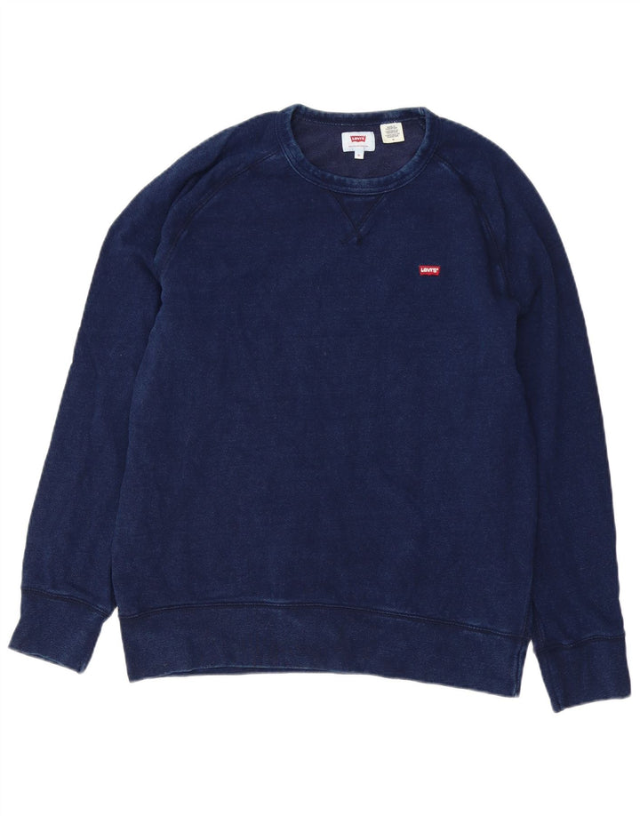 Pulover pentru bărbați Levi's Pulover mediu din bumbac bleumarin