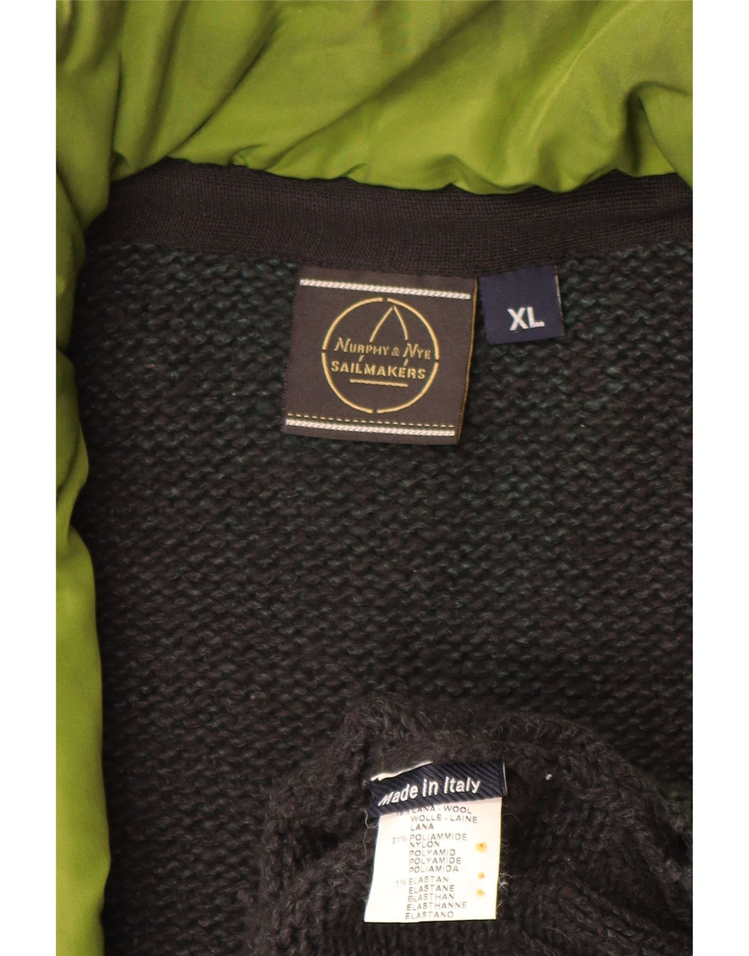 MURPHY & NYE Pulover cardigan pentru bărbați Sailmakers XL Lână gri