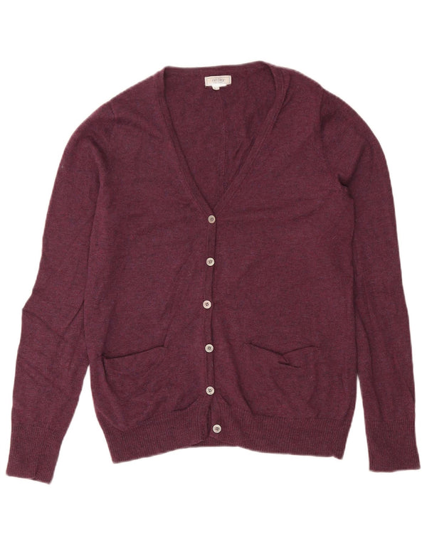 Pulover cardigan pentru femei Fat Face UK 12 Medium Burgundy Lână