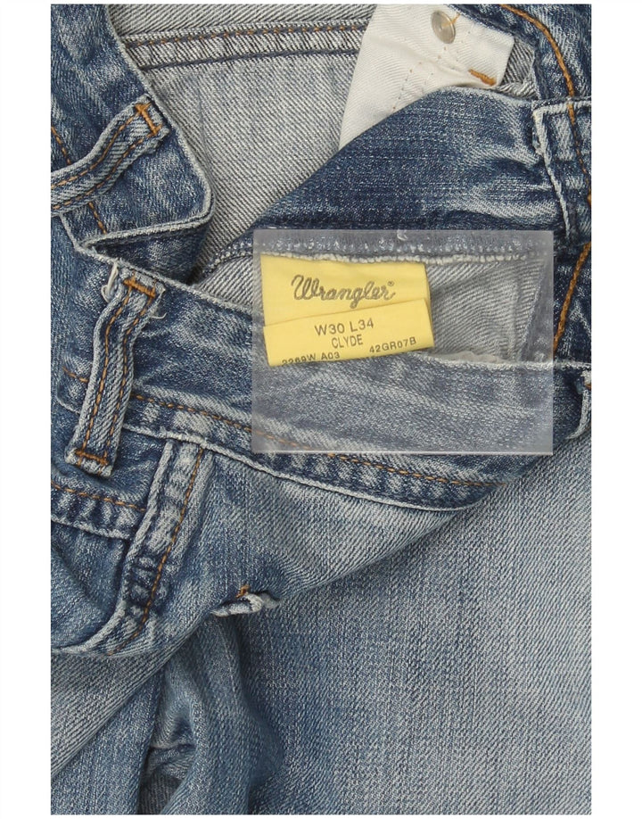 WRANGLER Blugi Clyde Straight pentru bărbați W30 L34 Bumbac albastru