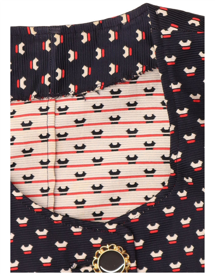 Set de 2 bucăți pentru femei VINTAGE, cu 3 nasturi, UK 12 Medium bleumarin pete