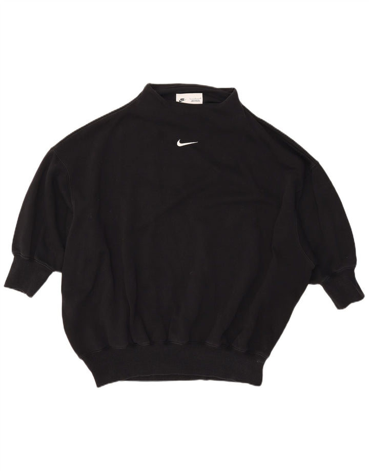 Pulover supradimensionat pentru femei NIKE cu mâneci 3/4, UK 10, mic, negru