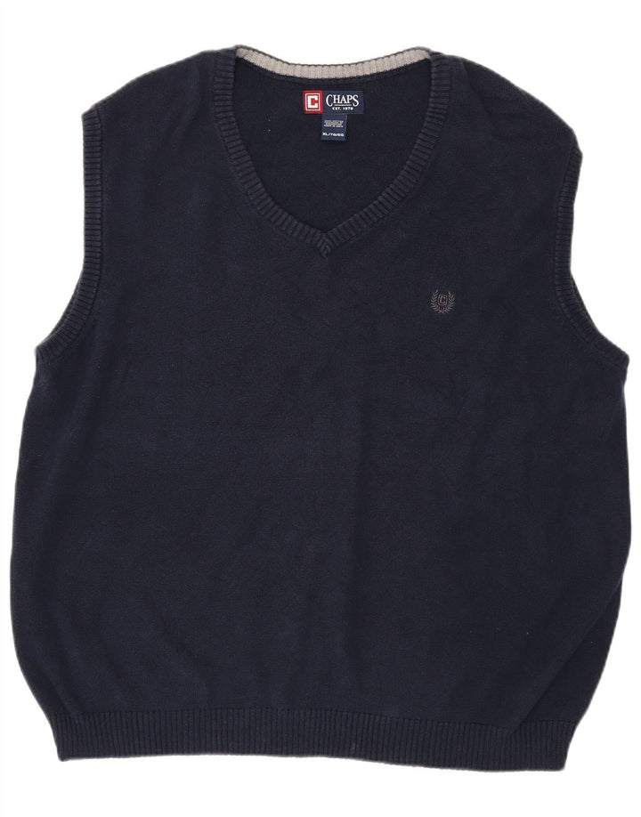 CHAPS Mens Vest Tank Top XL Bleumarin Bumbac