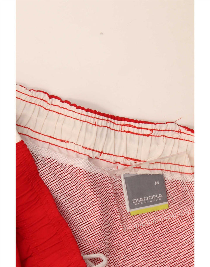 Pantaloni scurți de înot Diadora pentru bărbați, poliester roșu mediu