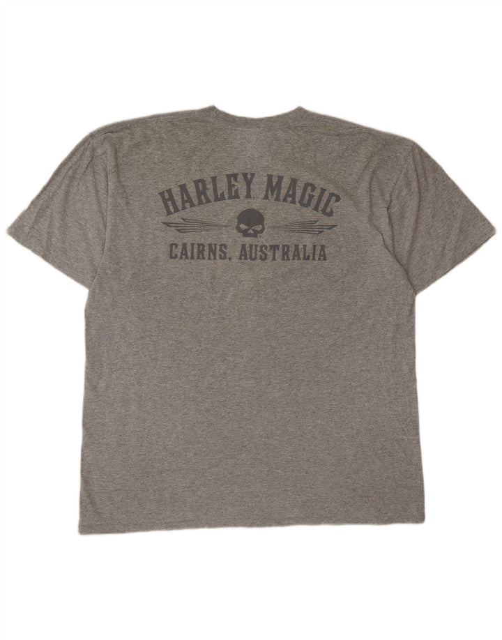 Tricou grafic Harley Davidson pentru bărbați Top XL bumbac gri